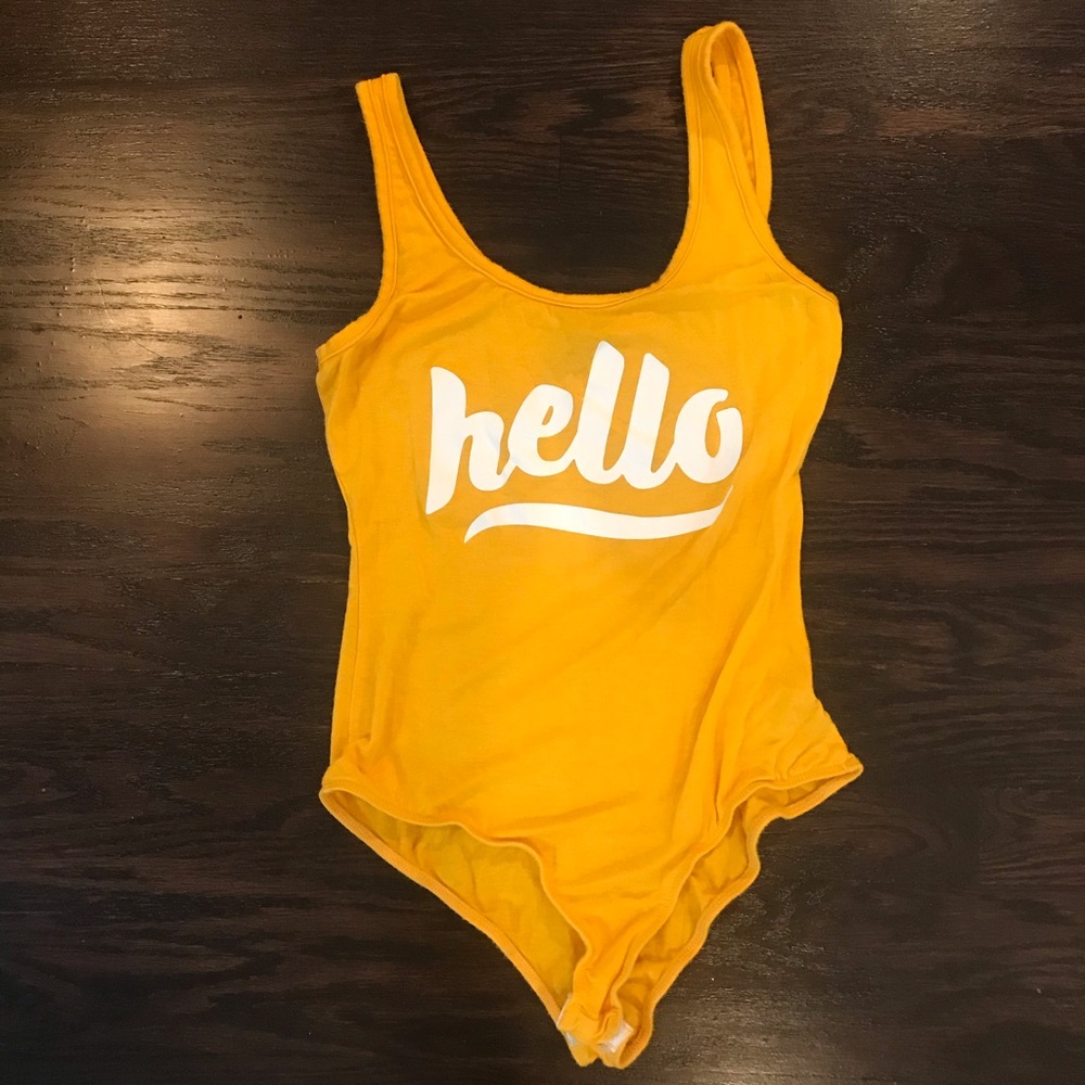 Yellow bodysuit